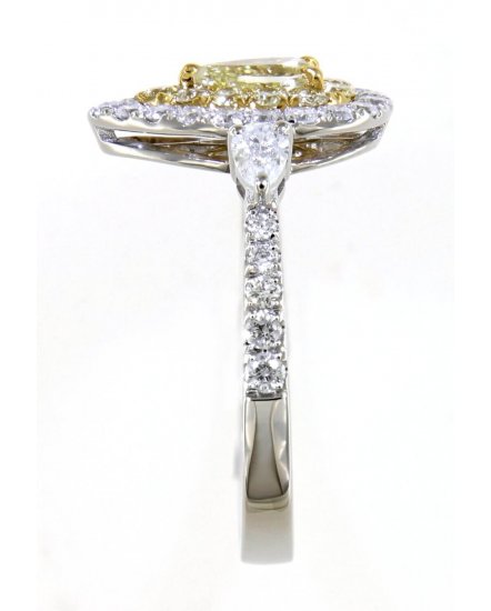 MULTI TONE PEAR DIAMOND ENGAGEMENT RING (TR4570)