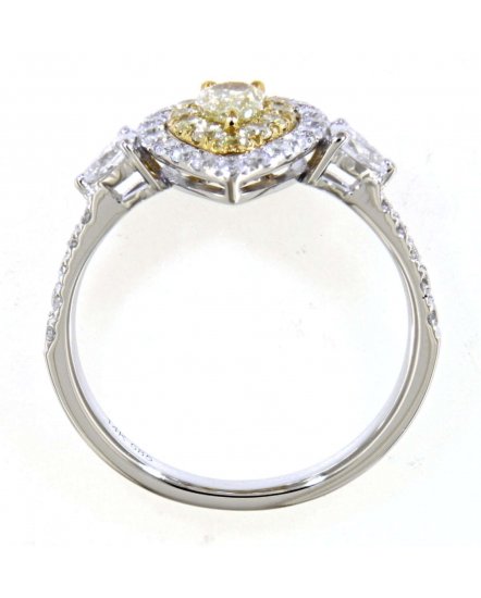 MULTI TONE PEAR DIAMOND ENGAGEMENT RING (TR4570)