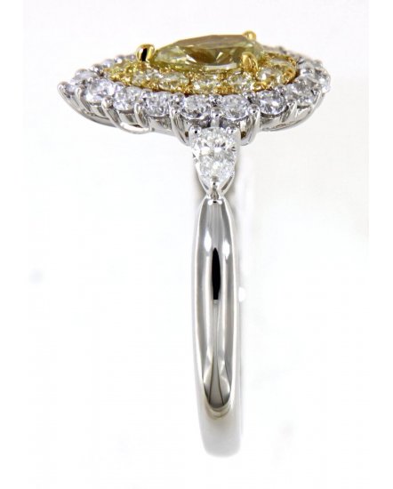 MULTI TONE PEAR DIAMOND ENGAGEMENT RING (TR4571)
