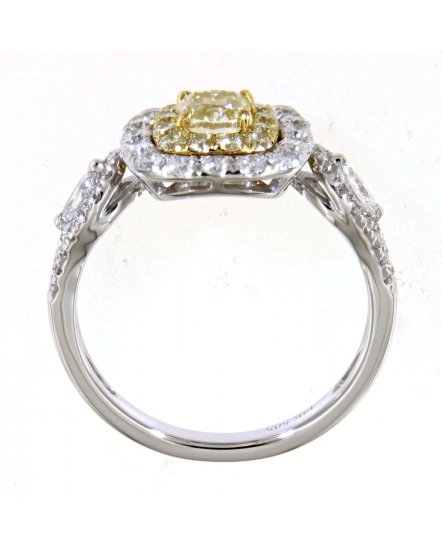 MULTI TONE CUSHION DIAMOND ENGAGEMENT RING (TR4573)