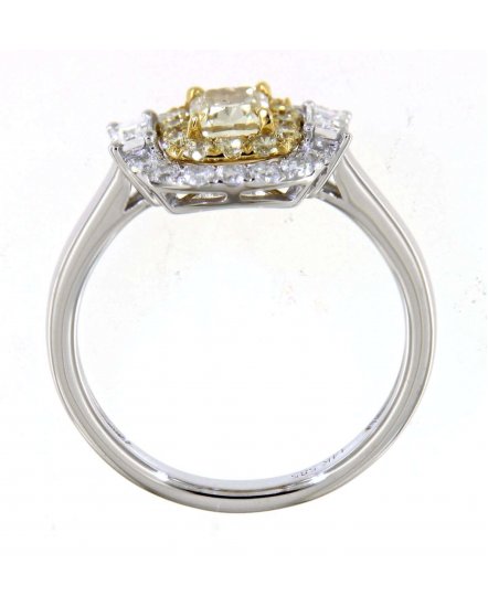 MULTI TONE CUSHION DIAMOND ENGAGEMENT RING (TR4575)