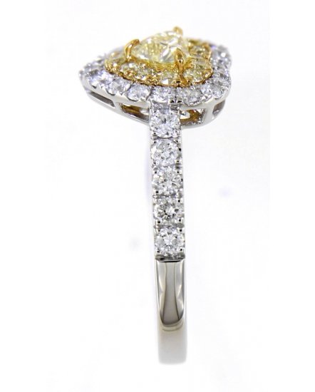 MULTI TONE HEART SHAPE DIAMOND ENGAGEMENT RING (TR4579)