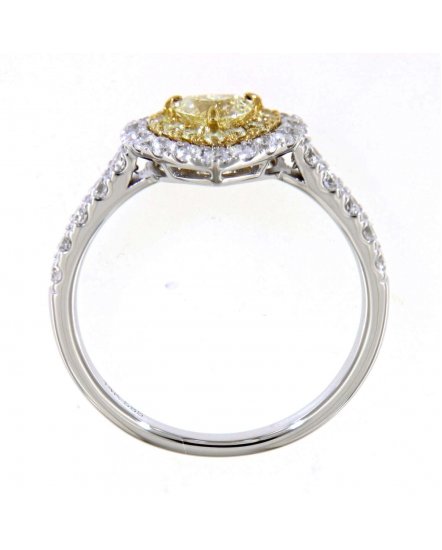MULTI TONE HEART SHAPE DIAMOND ENGAGEMENT RING (TR4579)