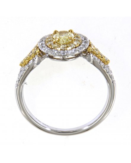 MULTI TONE OVAL DIAMOND ENGAGEMENT RING (TR4580)