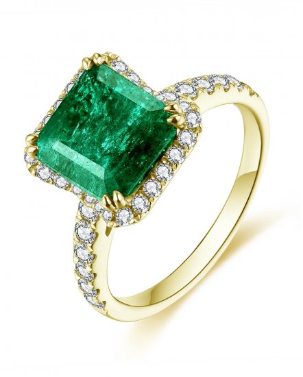 EMERALD CUT DIAMOND RING (TR4589)