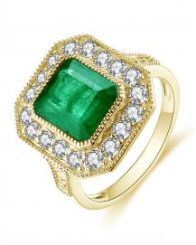 EMERALD CUT DIAMOND RING (TR4591)