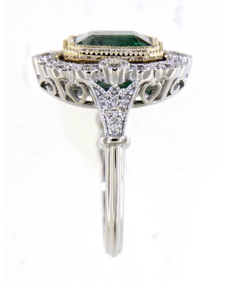 EMERALD CUT DIAMOND RING (TR4594)