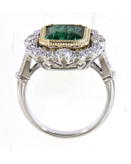 EMERALD CUT DIAMOND RING (TR4594)