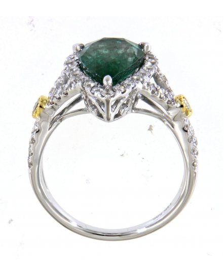 PEAR EMERALD DIAMOND RING (TR4597)