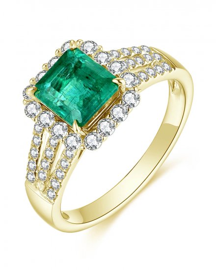 EMERALD CUT DIAMOND RING (TR4598)