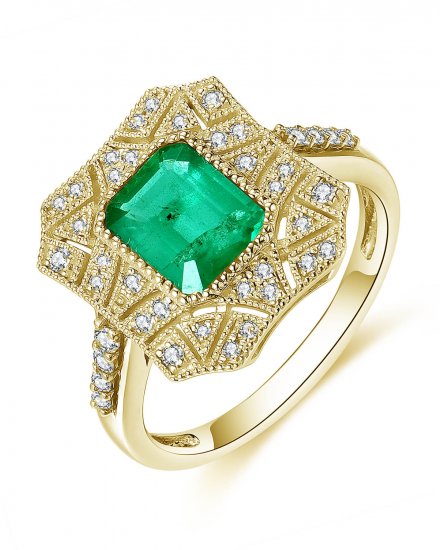 EMERALD CUT DIAMOND RING (TR4608)