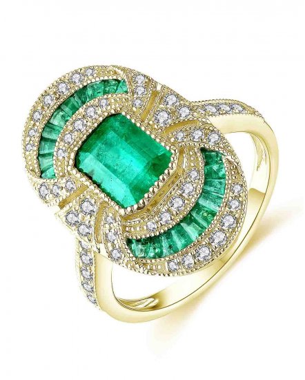 EMERALD CUT DIAMOND RING (TR4610)