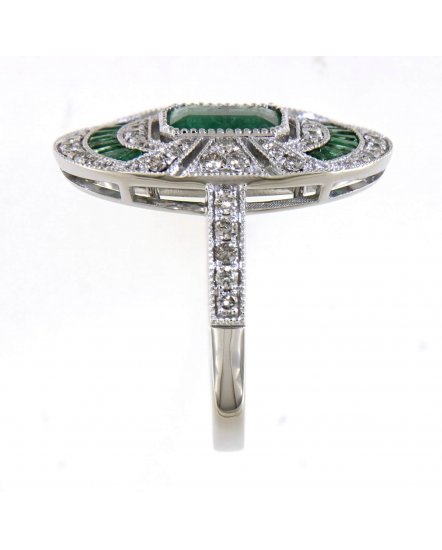EMERALD CUT DIAMOND RING (TR4610)