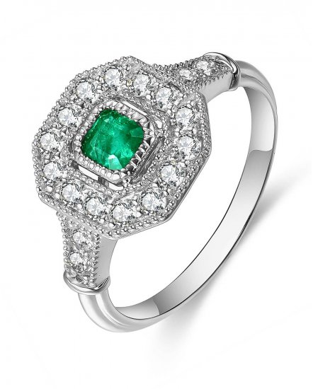 EMERALD CUT DIAMOND RING (TR4612)