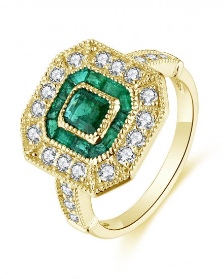 EMERALD CUT DIAMOND RING (TR4613)