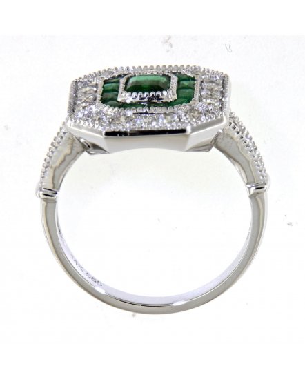 EMERALD CUT DIAMOND RING (TR4613)