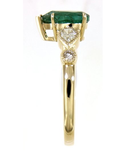 PEAR EMERALD DIAMOND RING (TR4621)