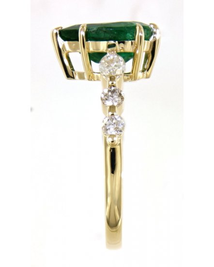 PEAR EMERALD DIAMOND RING (TR4622)