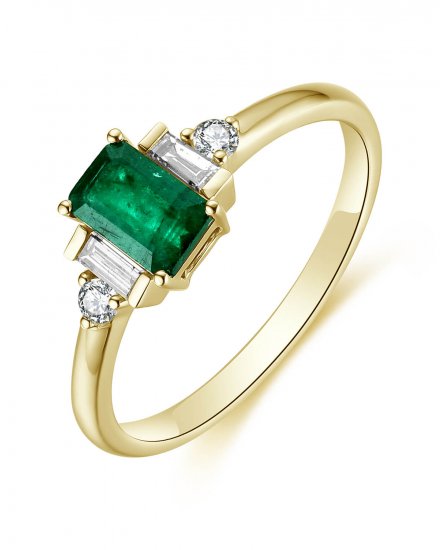 EMERALD CUT DIAMOND RING (TR4626)