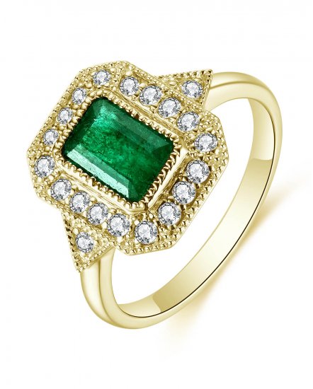 EMERALD CUT DIAMOND RING (TR4627)