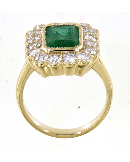 EMERALD CUT DIAMOND RING (TR4628)