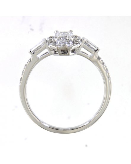 EMERALD CUT DIAMOND ENGAGEMENT RING (TR4632)