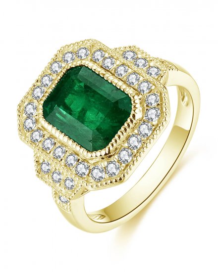 EMERALD CUT DIAMOND RING (TR4636)