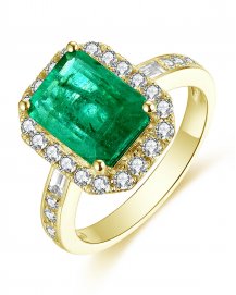 EMERALD CUT DIAMOND RING (TR4639)