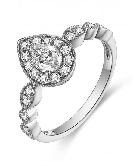 PEAR DIAMOND ENGAGEMENT RING (TR4640)