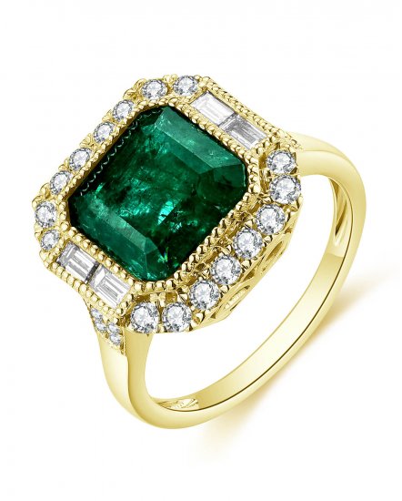 EMERALD CUT DIAMOND RING (TR4651)