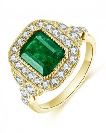 EMERALD CUT DIAMOND RING (TR4654)