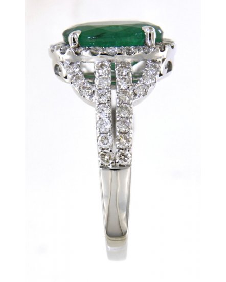OVAL EMERALD DIAMOND RING (TR4662)