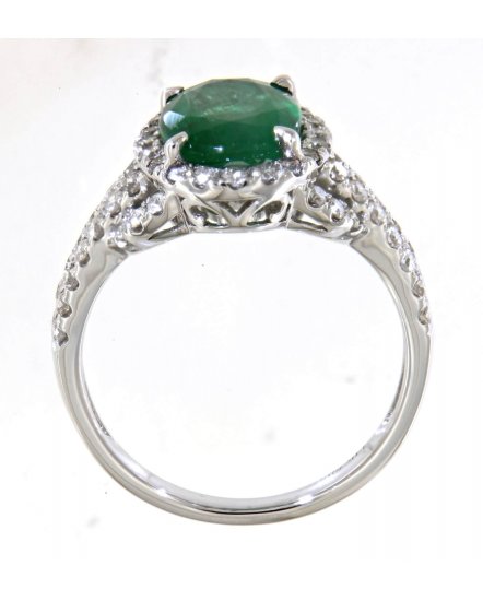OVAL EMERALD DIAMOND RING (TR4662)