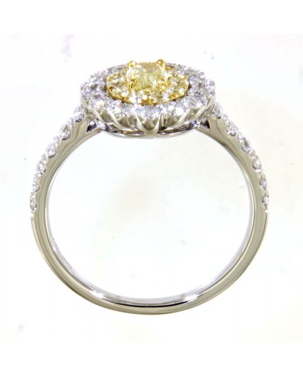 MULTI TONE OVAL DIAMOND ENGAGEMENT RING (TR4667)