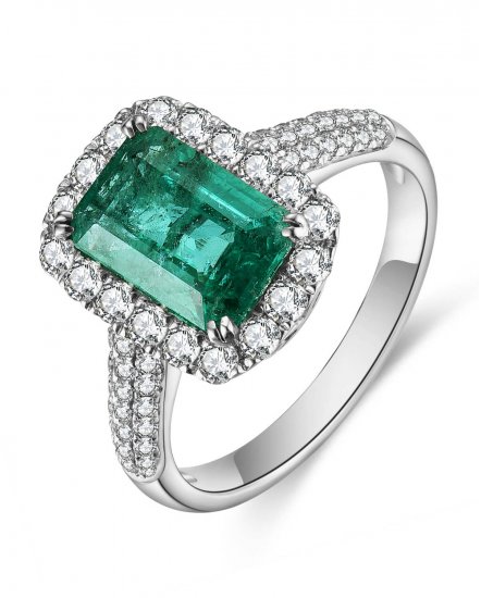 EMERALD CUT DIAMOND RING (TR4669)