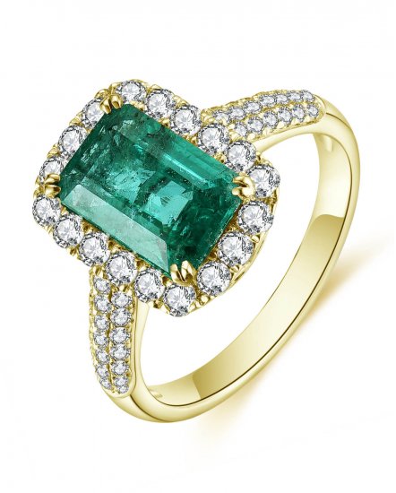 EMERALD CUT DIAMOND RING (TR4669)