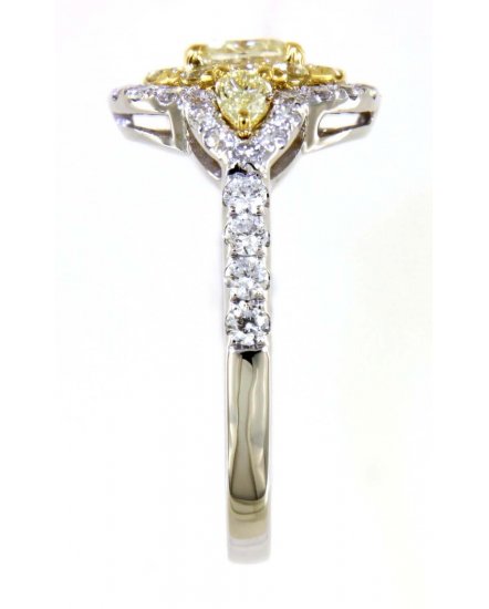 MULTI TONE OVAL DIAMOND ENGAGEMENT RING (TR4671)