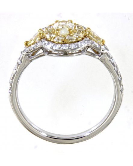 MULTI TONE OVAL DIAMOND ENGAGEMENT RING (TR4671)