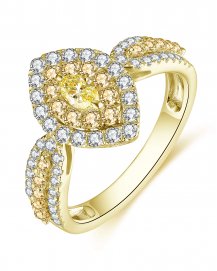 MULTI TONE MARQUISE DIAMOND ENGAGEMENT RING (TR4674)