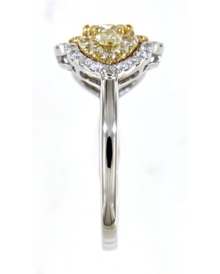 MULTI TONE OVAL DIAMOND ENGAGEMENT RING (TR4675)