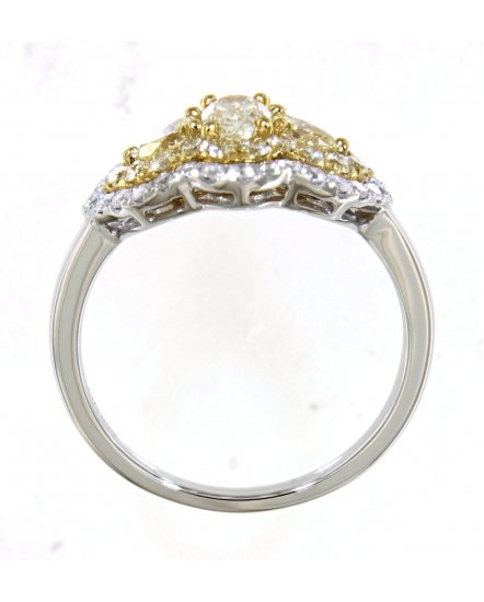 MULTI TONE OVAL DIAMOND ENGAGEMENT RING (TR4675)