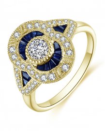SAPPHIRE DIAMOND RING (TR4676)