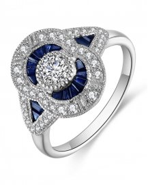 SAPPHIRE DIAMOND RING (TR4676)