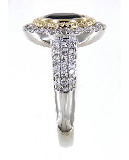 OVAL SAPPHIRE DIAMOND RING (TR4680)