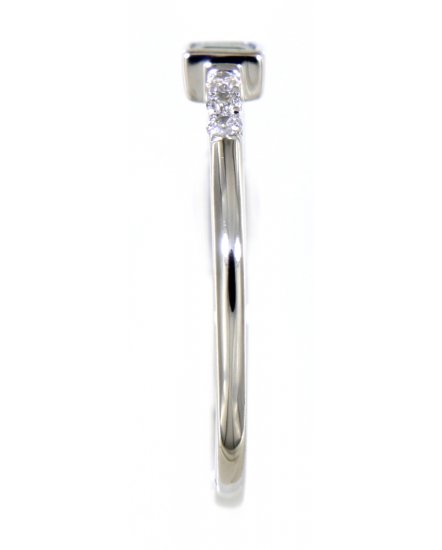 PRINCESS CUT EMERALD DIAMOND RING (TR4698)
