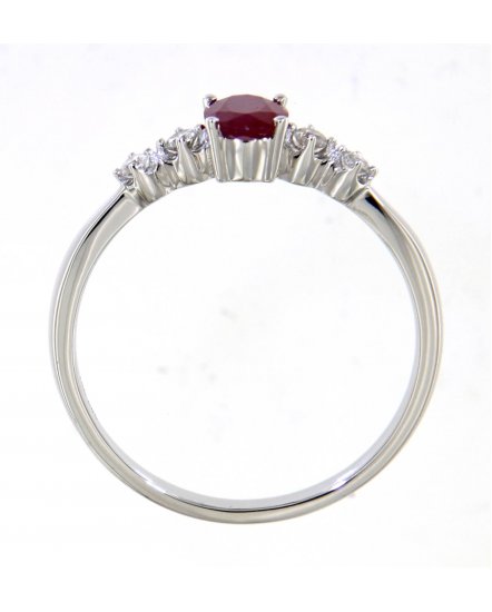 OVAL RUBY DIAMOND RING (TR4708)