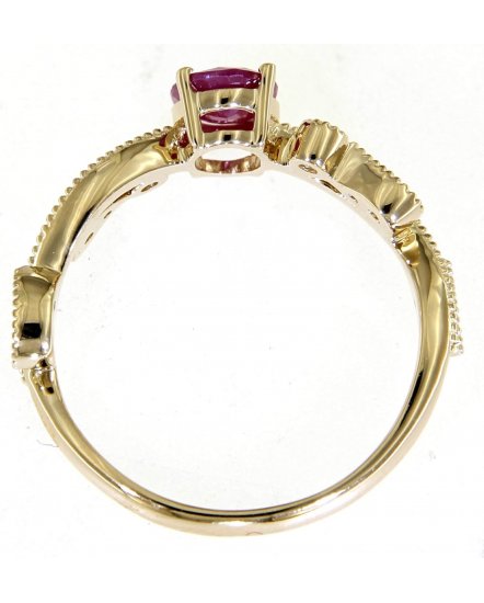 OVAL COLORED STONE DIAMOND RING (TR4709)