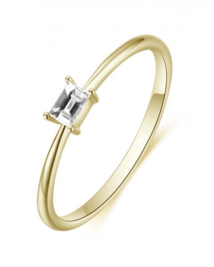 BAGUETTE SOLITAIRE DIAMOND RING (TR4712)