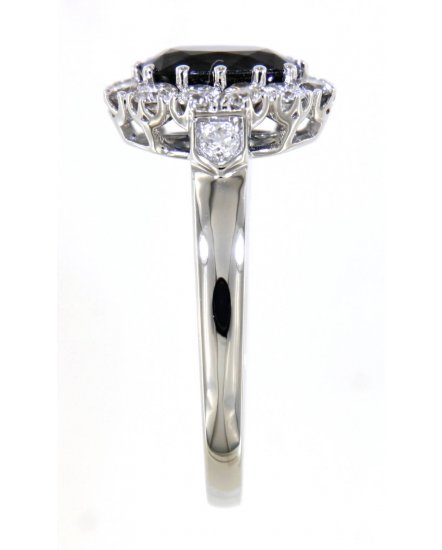 OVAL SAPPHIRE DIAMOND RING (TR4715)