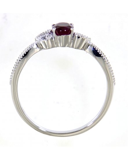 OVAL RUBY DIAMOND RING (TR4717)